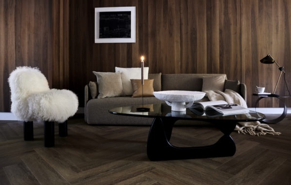 Impressie van een pvc vloer in een woning